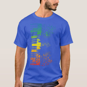 Camiseta Instrumento Musical de Presente para Piano de Tecl