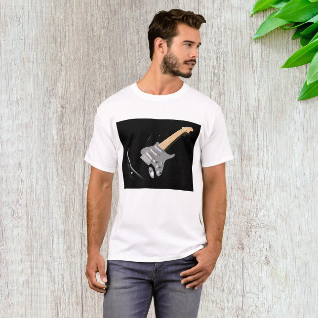 Camiseta Instrumento Musical de Violão Elétrico Preto em Gr (Criador carregado)