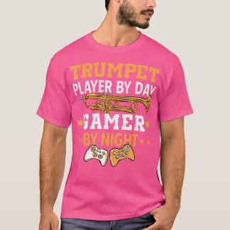 Camiseta Instrumento Musical do Jogador de Trompeter Jogado