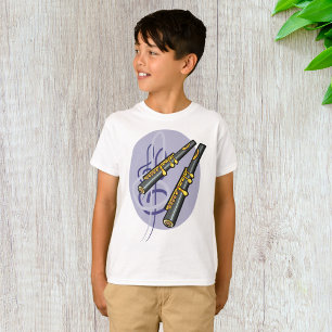 Camiseta Instrumento Musical Elegante Flute Duet