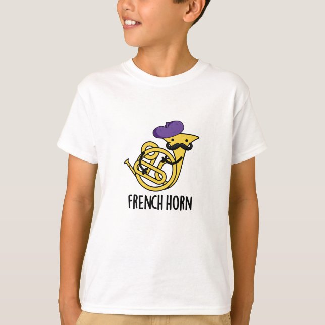 Camiseta Instrumento Musical Francês Horn Funny Pun (Frente)