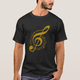 Camiseta instrumento musical ouro