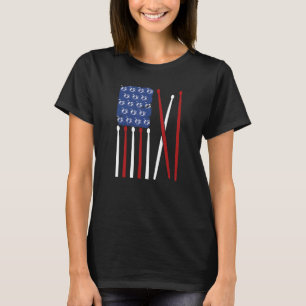 Camiseta Instrumento Musical Patriótico de Bandeira dos EUA
