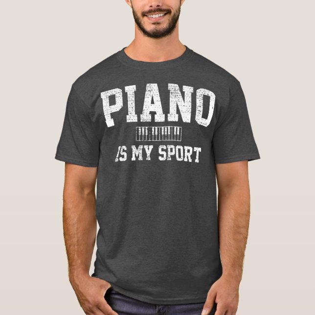 Camiseta Instrumento Musical Piano Keyboard (Frente)