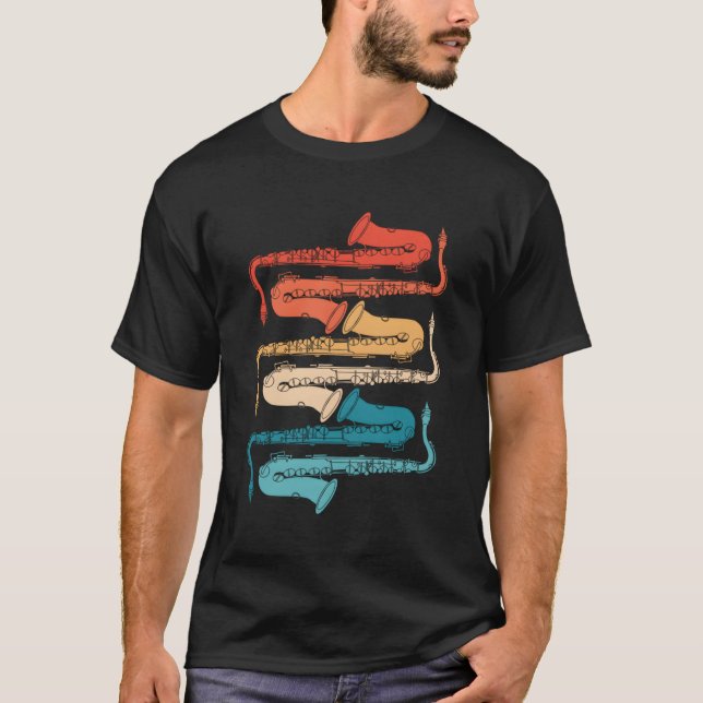 Camiseta Instrumento Musical - Presente Musical Saxofone (Frente)