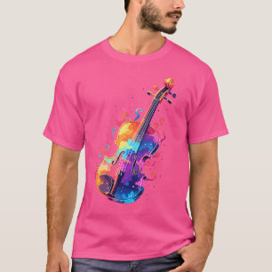 Camiseta Instrumento Musical Violinista Violinista Tie-Dye
