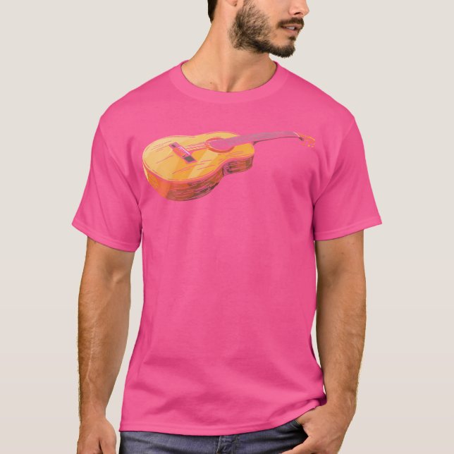 Camiseta Instrumento para as mulheres - Guitarra acústica g (Frente)