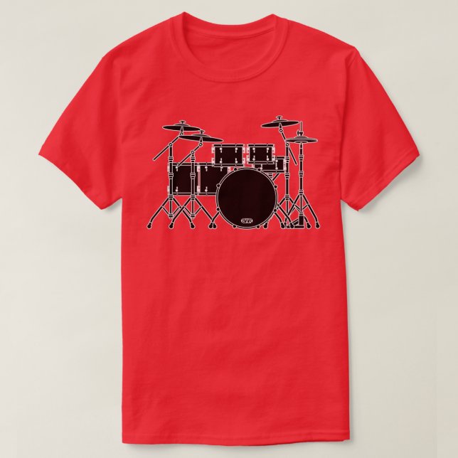 CAMISETA INSTRUMENTOS MUSICAIS KIT DE TAMBÉM (Frente do Design)