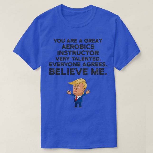 Camiseta Instrutor Aeróbico Funny Trump (Frente do Design)