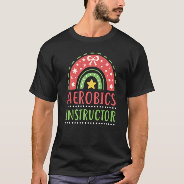 Camiseta Instrutor Aeróbico Natal Boho Rainbow (Frente)