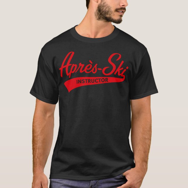 Camiseta Instrutor Aprs-Ski (Lettering Apres Ski Red) (Frente)