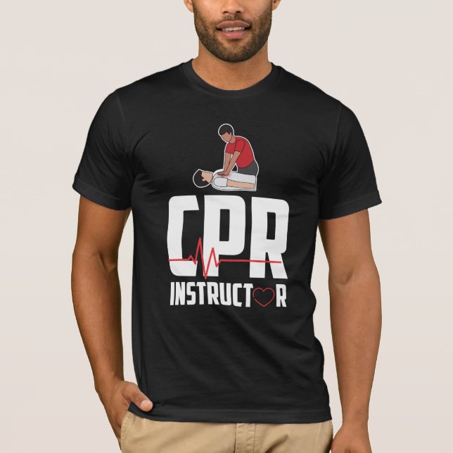 Camiseta Instrutor CPR Certificado para Ambulância de Prime (Frente)
