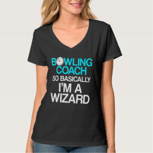Camiseta Instrutor da Equipe do Jogador de Coach da boliche