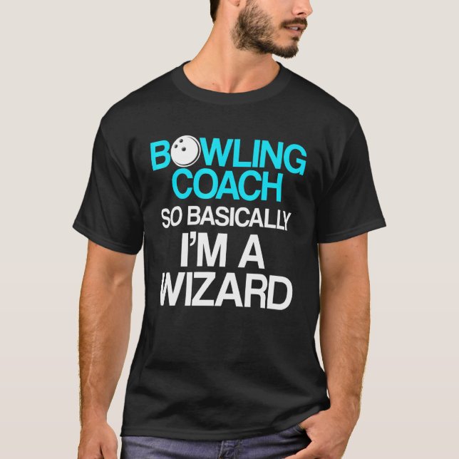 Camiseta Instrutor da Equipe do Jogador de Coach da boliche (Frente)
