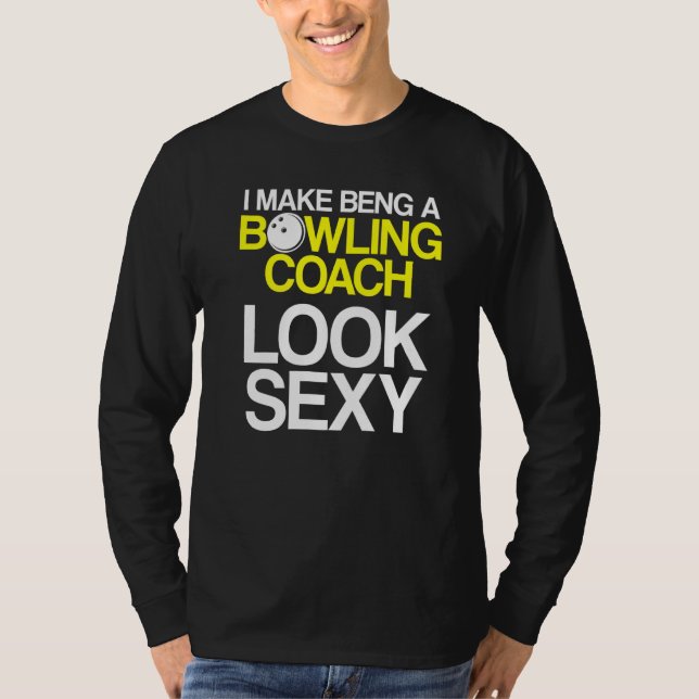 Camiseta Instrutor da Equipe do Jogador de Coach da boliche (Frente)