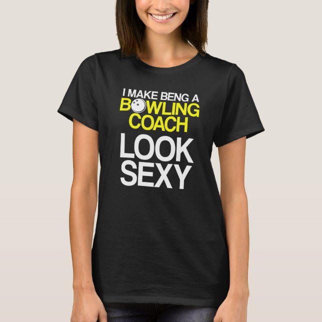 Camiseta Instrutor da Equipe do Jogador de Coach da boliche (Frente)
