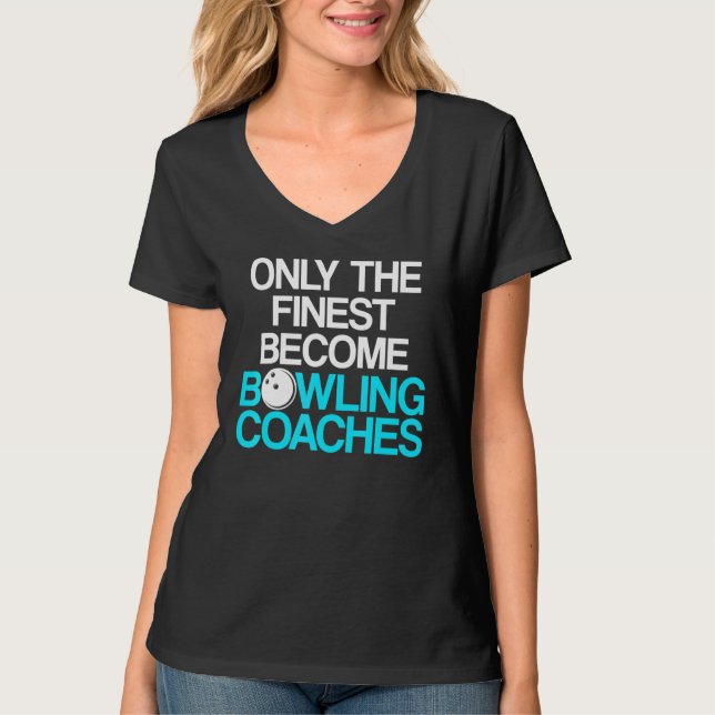 Camiseta Instrutor da Equipe do Jogador de Coach da boliche (Frente)
