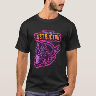 Camiseta Instrutor de armas de fogo com arma