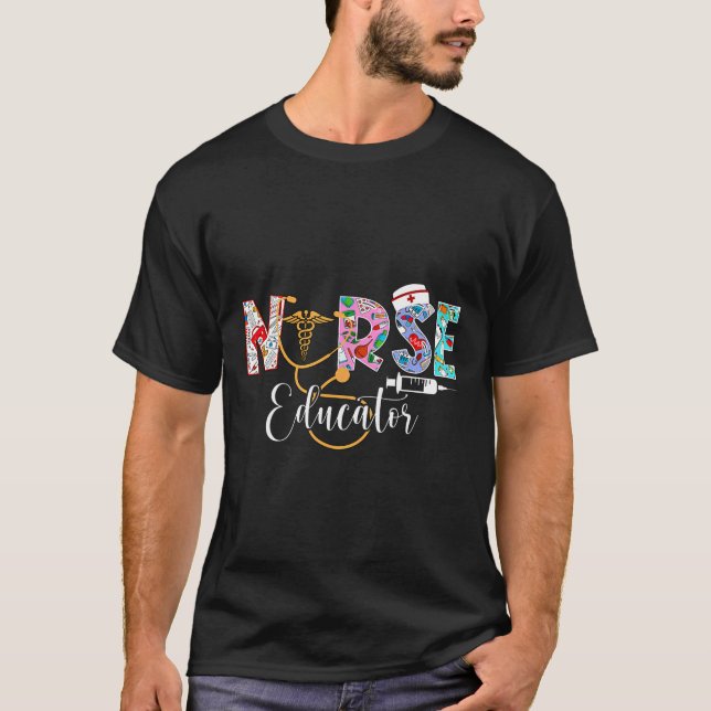 Camiseta Instrutor de Enfermeiro Stethosco (Frente)