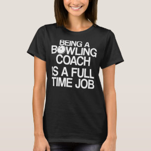Camiseta Instrutor de Equipe do Jogador de Coach da boliche