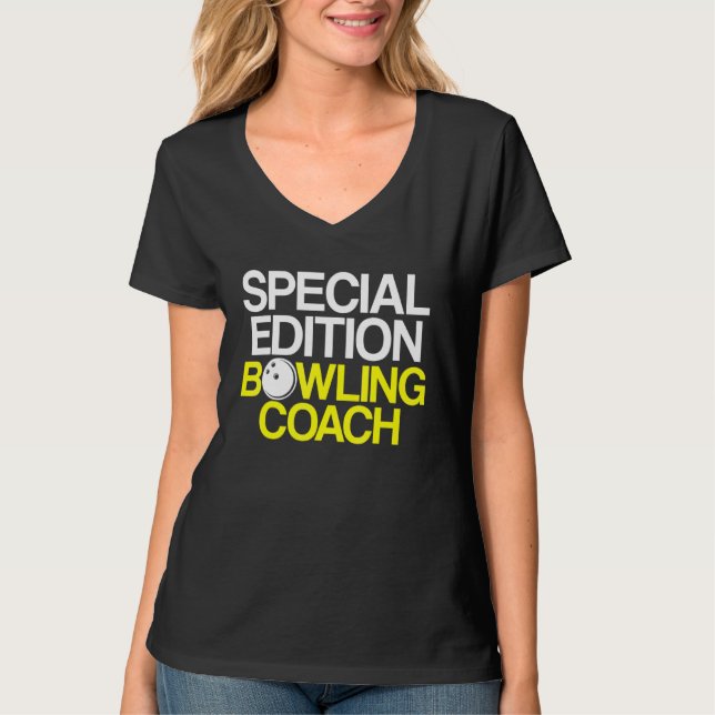 Camiseta Instrutor de Equipe do Jogador de Coach da boliche (Frente)