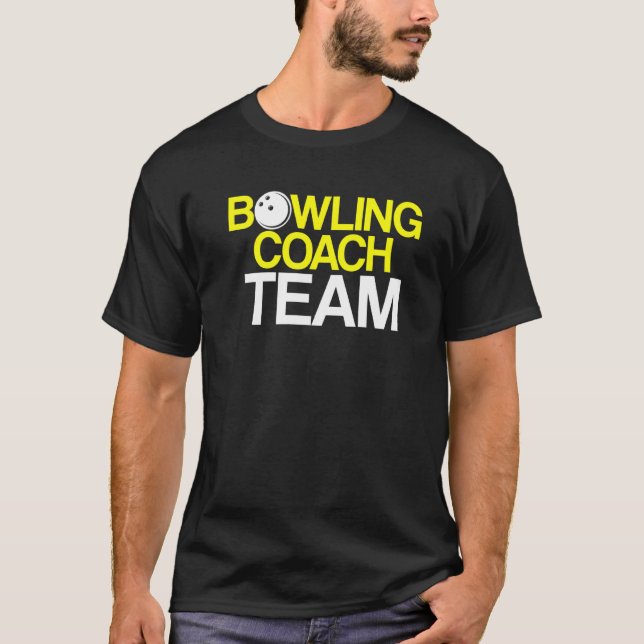 Camiseta Instrutor de Equipe do Jogador de Coach da boliche (Frente)