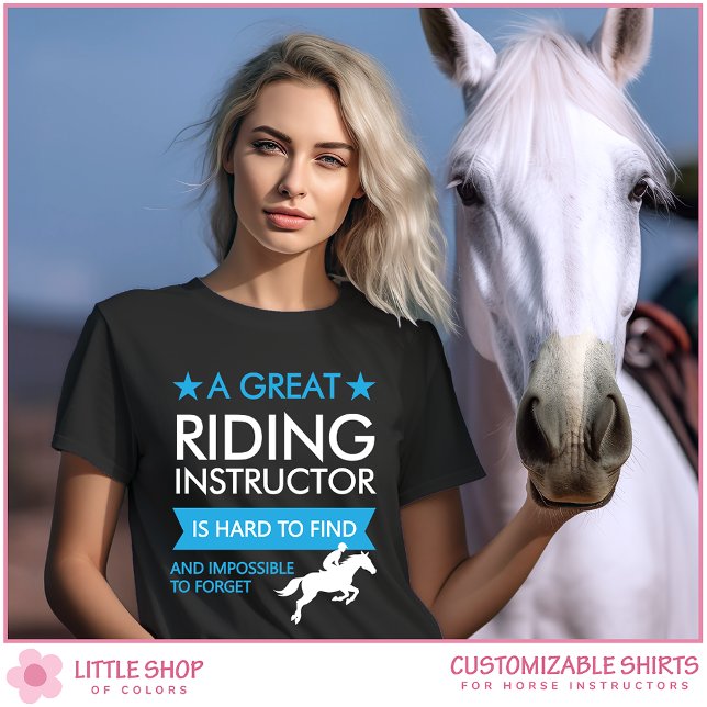 Camiseta Instrutor de Equitação Personalizável (Criador carregado)
