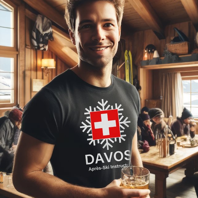 Camiseta Instrutor de Esqui de Apres suíço de Davos (Criador carregado)