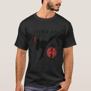 Camiseta Instrutor de Karate Shorin Ryu Clássico Kanji Japo