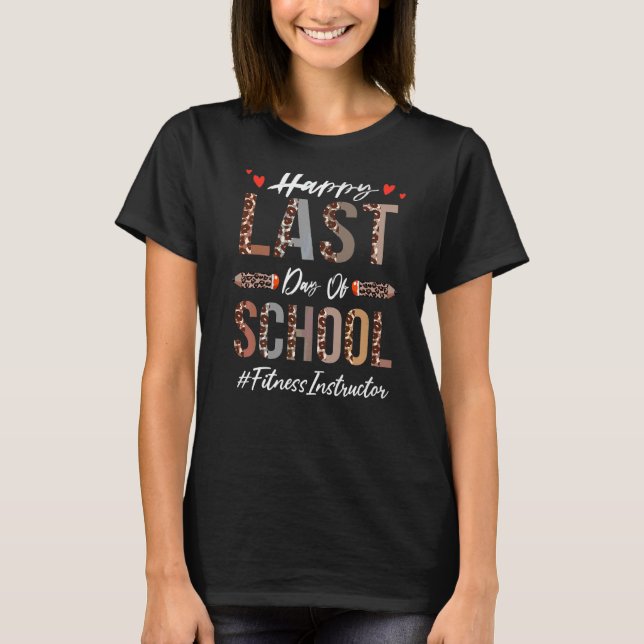 Camiseta Instrutor de malhação Feliz Dia Passado De Leopa E (Frente)