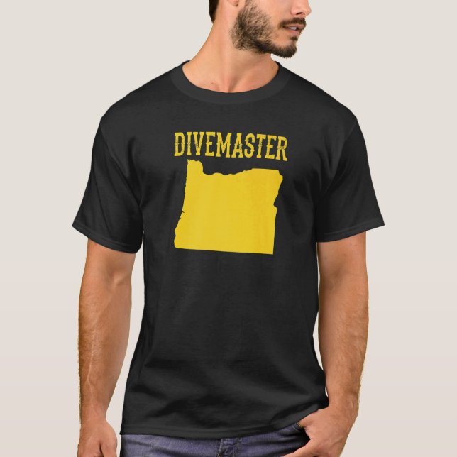 Camiseta Instrutor de mergulho Oregon Divemaster Dive Fla (Frente)