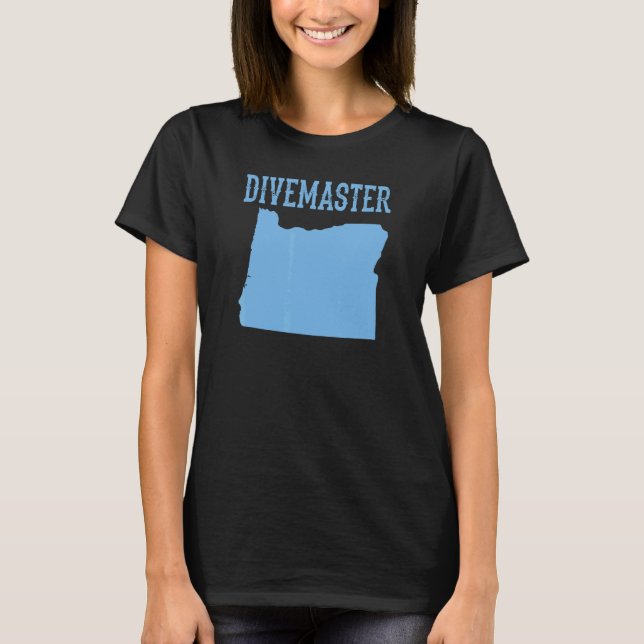Camiseta Instrutor de mergulho Oregon Divemaster Dive Fla (Frente)