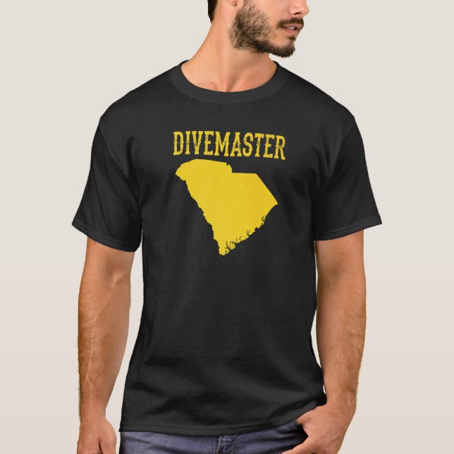 Camiseta Instrutor de mergulho Scuba Divemaster da Carolina (Frente)