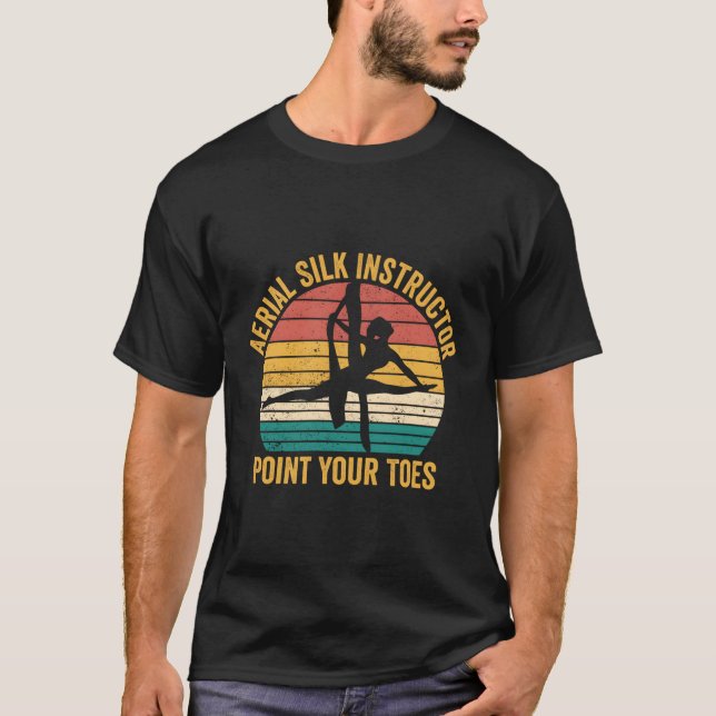 Camiseta Instrutor de Seda Aéreo Aponta Seus Dedos Aerialis (Frente)