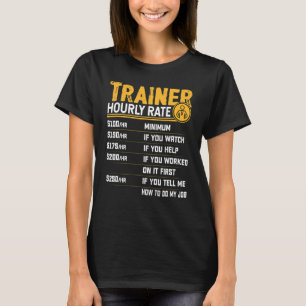 Camiseta Instrutor de taxa horária do treinador Instrutor d