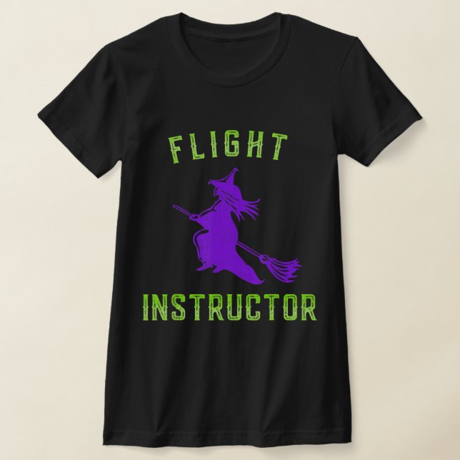 Camiseta Instrutor de voo Witch Halloween (Postura )