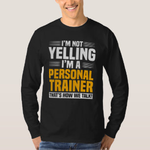 Camiseta Instrutor de Voz de Treinador Pessoal Fitness Trei