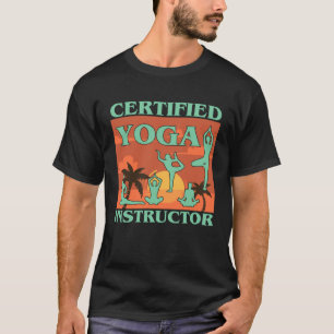 Camiseta Instrutor de Yoga Certificado Meditação Retro Nam