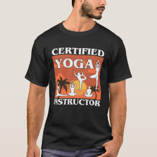 Camiseta Instrutor de Yoga Certificado Meditação Retro Nam