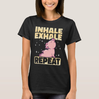 Camiseta Instrutor de Yoga de Repetição de Inspiração Expir