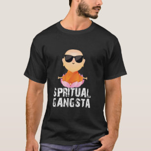 Camiseta Instrutor de Yoga do Gangster Budista Espiritual L