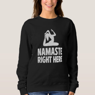 Camiseta Instrutor de Yoga Namaste Right Here Exercício Med