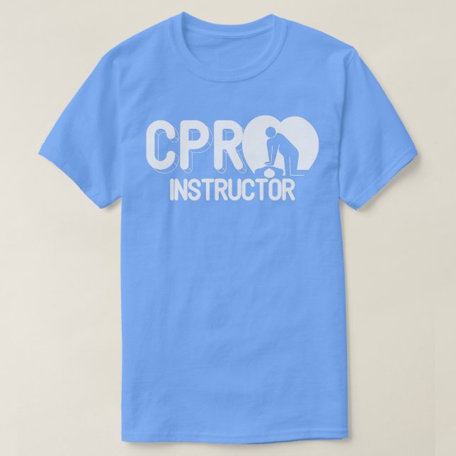 Camiseta Instrutor do Red Cross CPR Melhor CPR EMT Formador (Frente do Design)