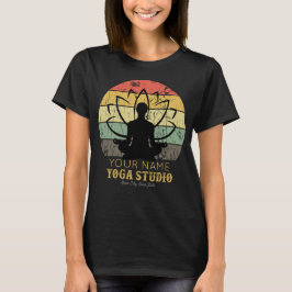 Camiseta Instrutor Guru de Estúdio de Yoga Personalizado 