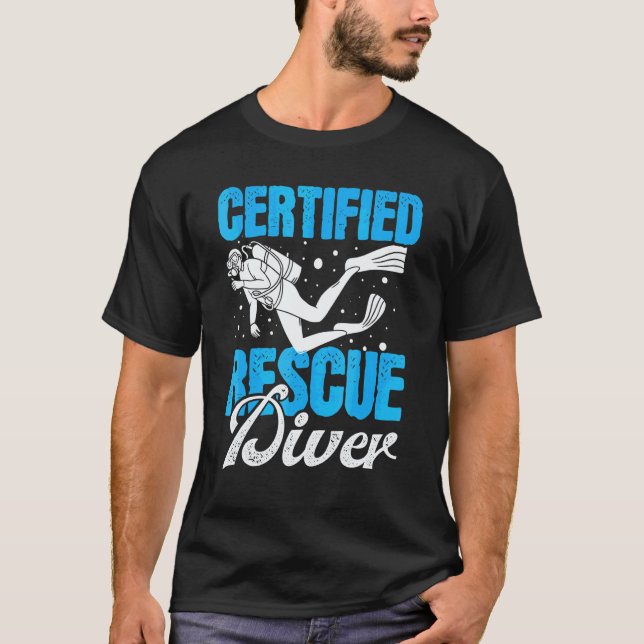 Camiseta Instrutor Profissional de Mergulho de Resgate Scub (Frente)