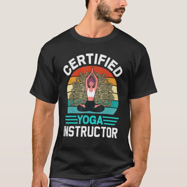 Camiseta Instrutor Yoga Certificado Yoga (Frente)