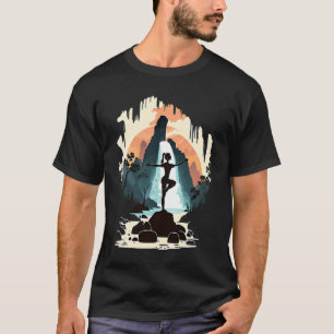 Camiseta Instrutora de Meditação de Yoga Mãe Fazendo Yoga n