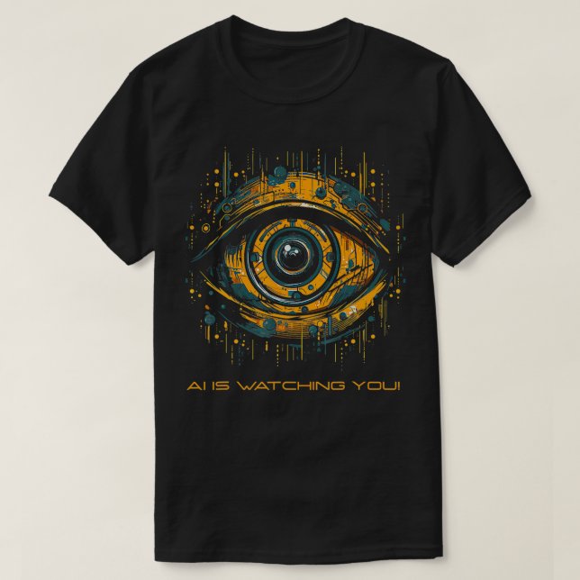 Camiseta Inteligência Artificial A IA Está Vendo Você (Frente do Design)