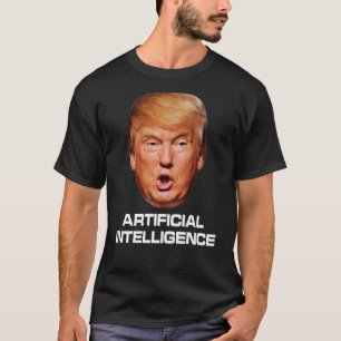 Camiseta Inteligência Artificial Anti Trump AI Idiota Louco