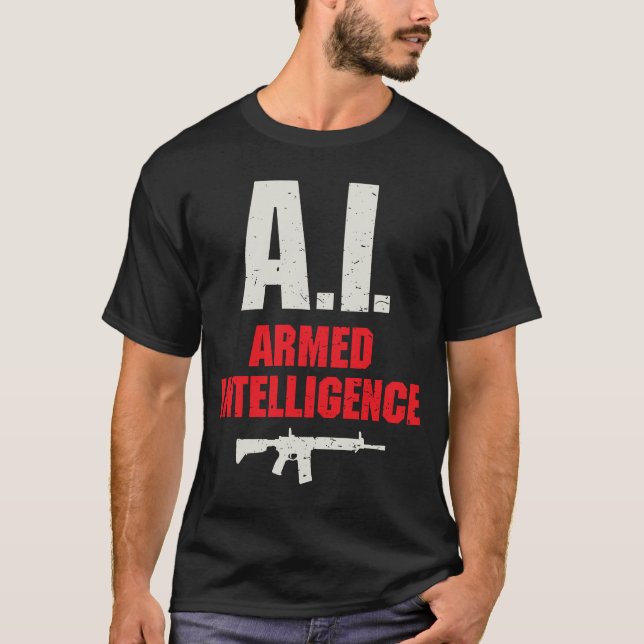 Camiseta Inteligência Artificial Armed e Inteligente G (Frente)